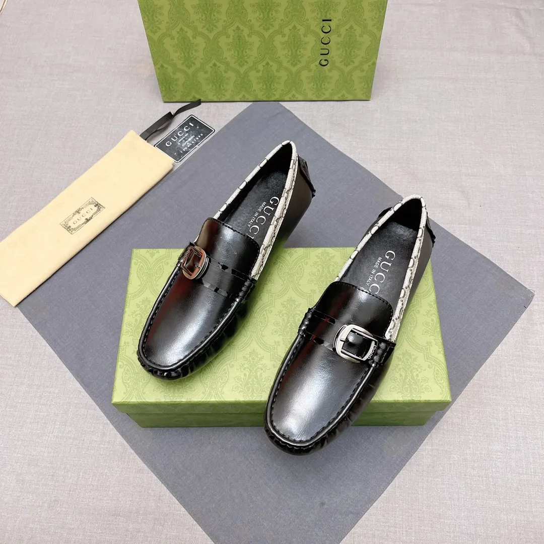 p400 GUCCI, Gucci official flagship store original casual beanie shoes ~ Four Seasons Trendy Shoes 👟》New version at the counter, Gucci 1:1 high-quality workmanship, upper: imported pebbled calfskin, genuine sweat-absorbent pigskin lining, fashionable lazy business style design, casual loafers, running shoes are perfect for young people. British fashion boots 😍 Equipped with original raw rubber wear-resistant outsole, absolutely high-end and classy, ​​suitable for drivers only 🚗 A must-have for fashionable men, standard code 37-45 No. 071
